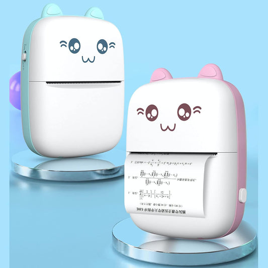 Cute Pocket Mini Bluetooth Thermal Printer – Wireless Smart Printer for Photos (Includes 1 Roll Paper)