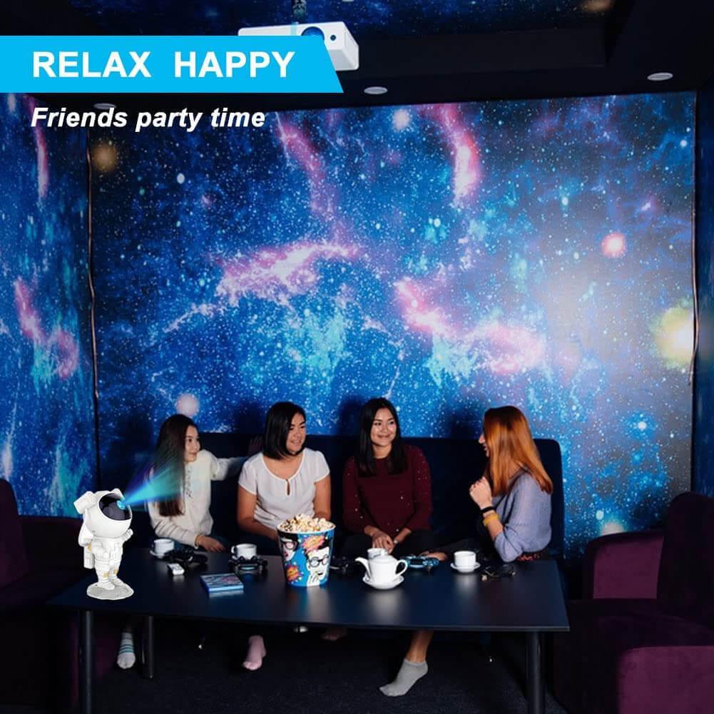 Astronaut Nebula Projector Galaxy Lamp. Relaxing Experience.