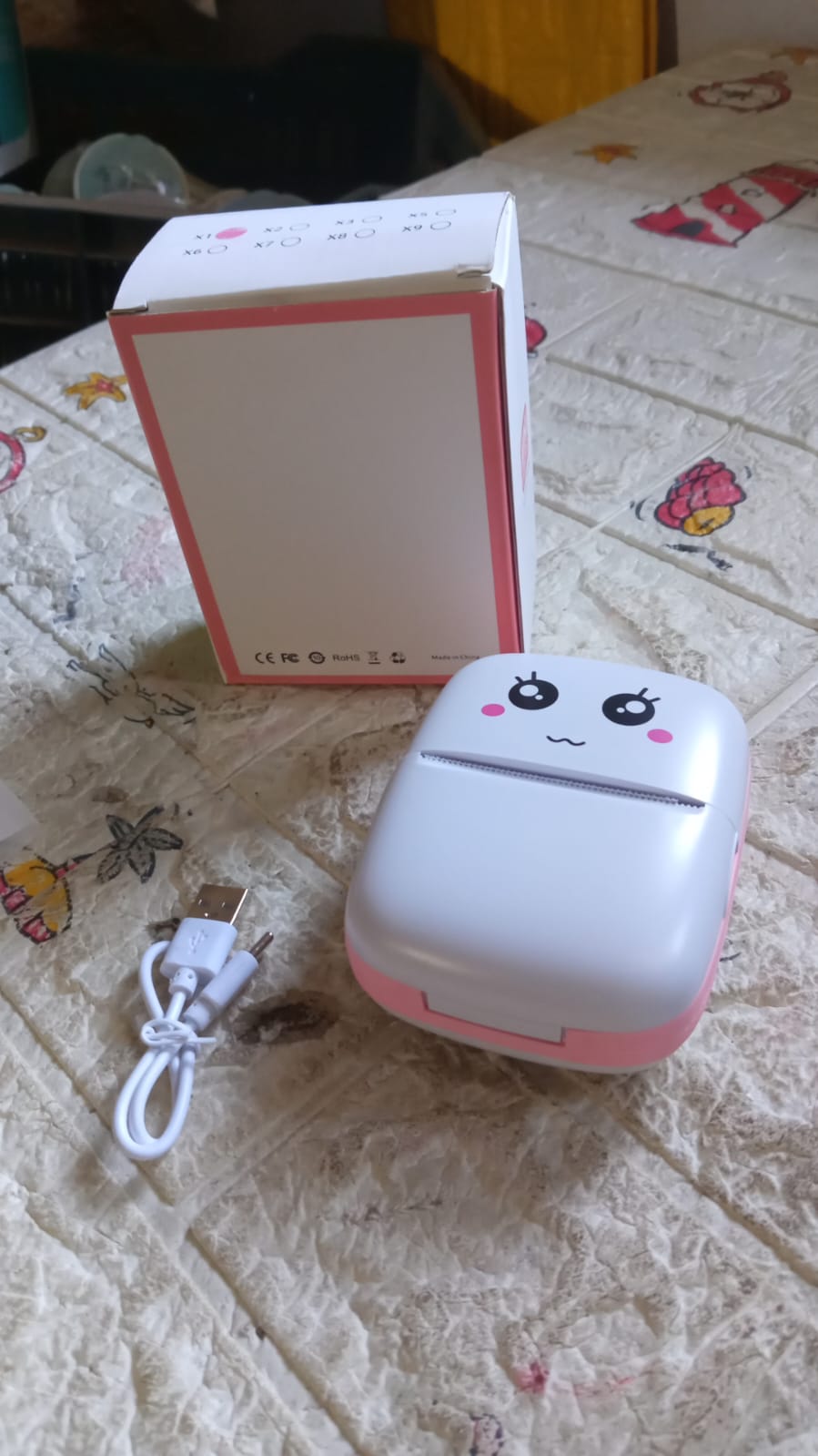 Cute Pocket Mini Bluetooth Thermal Printer – Wireless Smart Printer for Photos (Includes 1 Roll Paper)