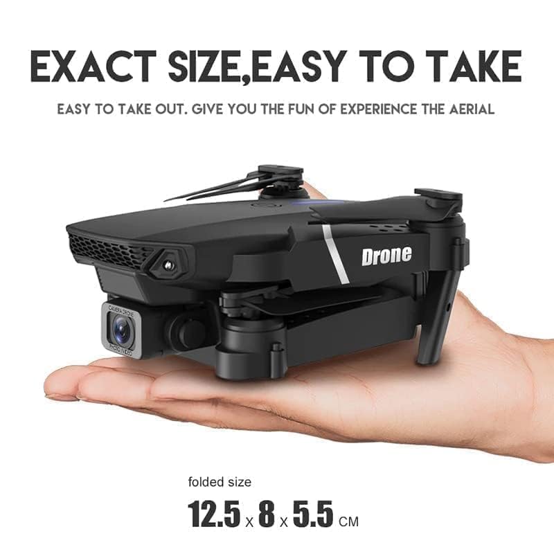 Foldable Drone with 4k Dual Camera Altitude Hold, One Key Take Off/Landing, 360° Flip.