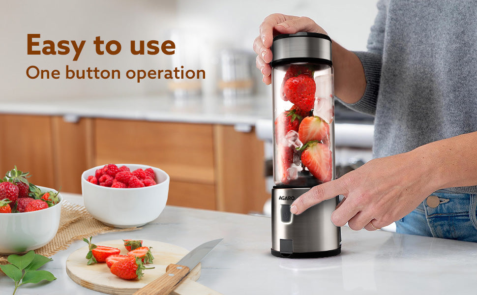 Portable USB Rechargeable Mini Juicer Blender,Electric Juicer Bottle For Smoothies and Juices, Mixer Juicer that Crushes Ice