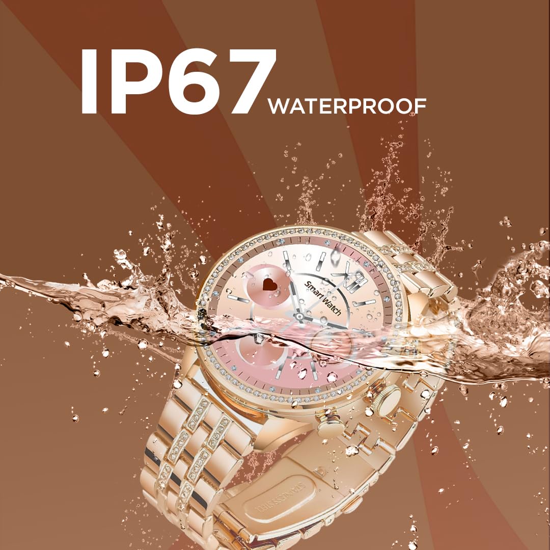 GEN 9 Smartwatch Waterproof for Women with Metal Strap & HD Display, Bluetooth Calling