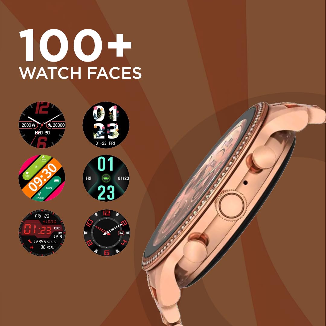 GEN 9 Smartwatch Waterproof for Women with Metal Strap & HD Display, Bluetooth Calling