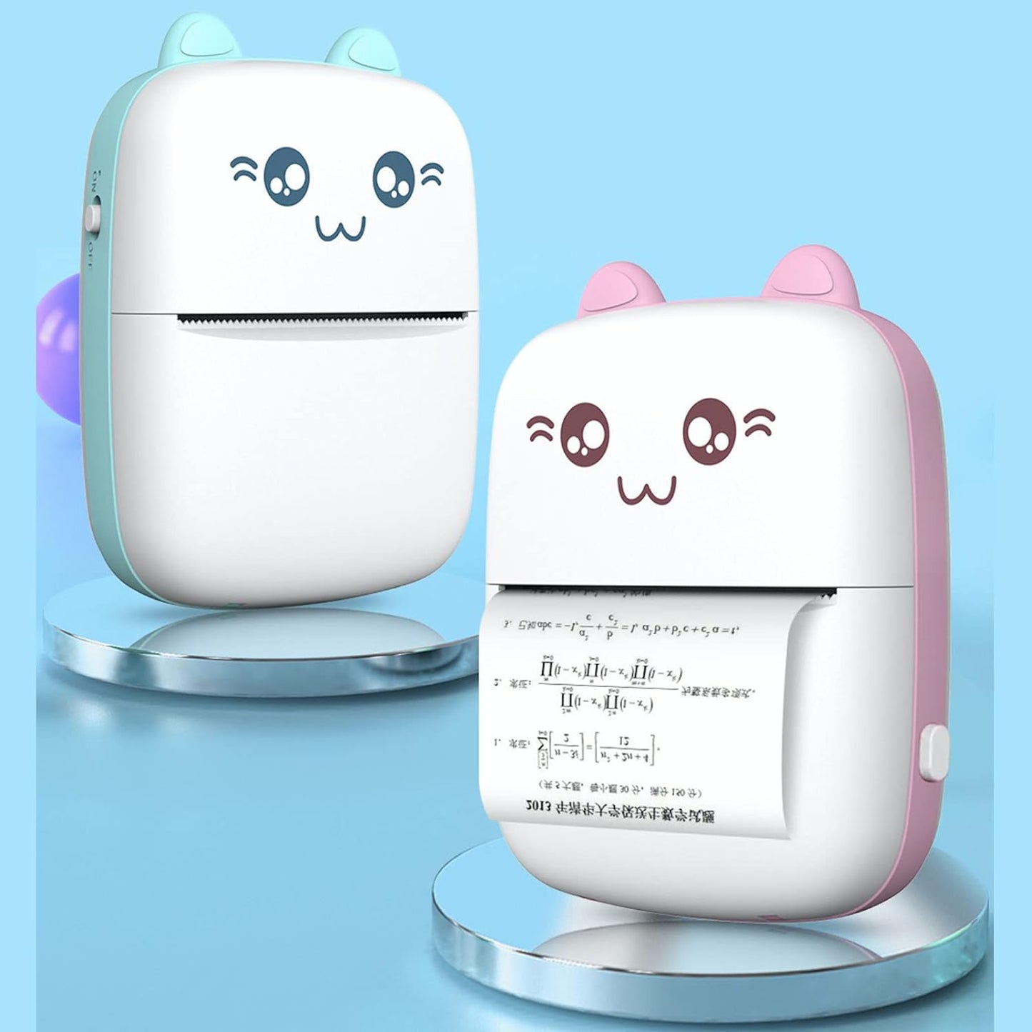 Cute Pocket Mini Bluetooth Thermal Printer – Wireless Smart Printer for Photos (Includes 1 Roll Paper)